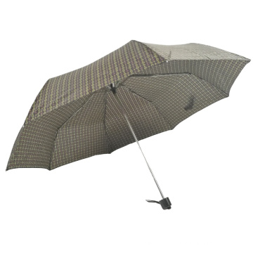 Promoção Promoções Poortable Metal Shaft 3Folding Umbrella for Outdoor